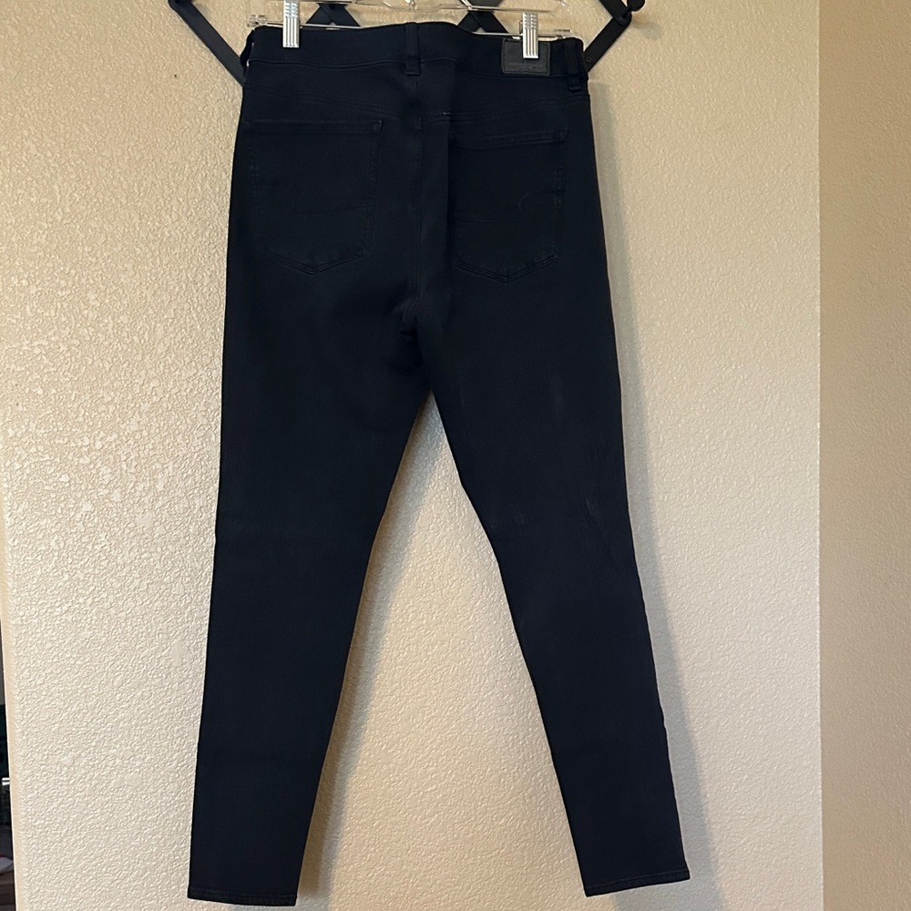 American Eagle Outfitters Women's Black High Rise Jeggings - Picture 3 of 6